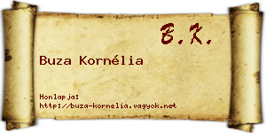 Buza Kornélia névjegykártya